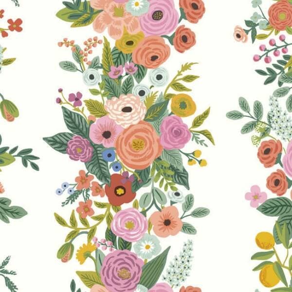 Garden Party Trellis Wallpaper- Rose Multi