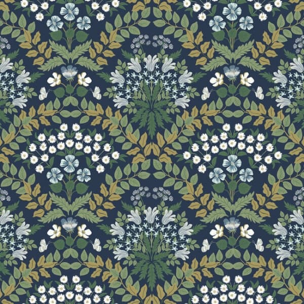 Bramble Wallpaper- Navy