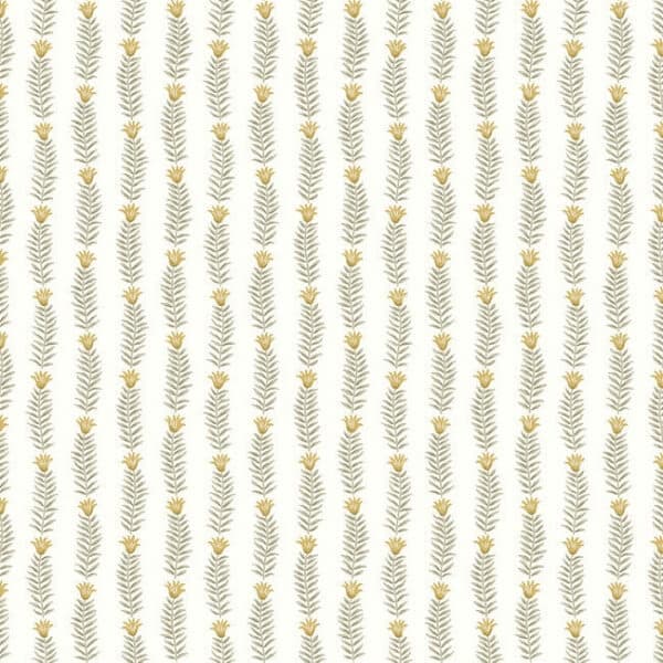 Eden Wallpaper- White & Metallic Gold