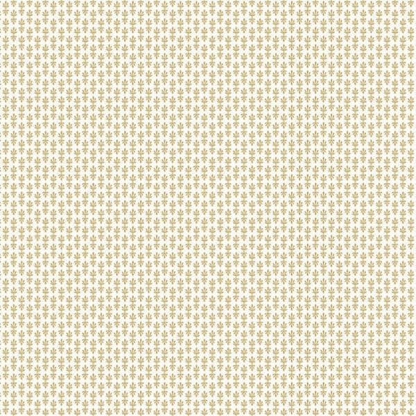 Petal Wallpaper- White & Metallic Gold