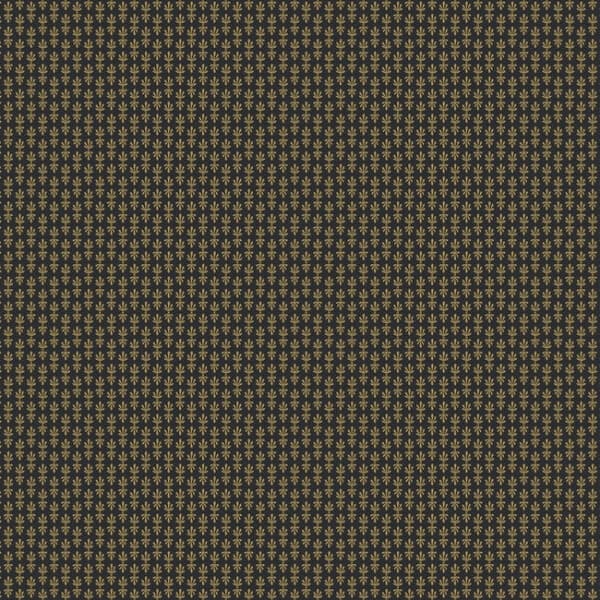 Petal Wallpaper- Black & Metallic Gold