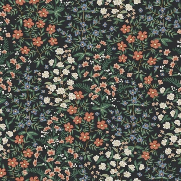 Wildwood Garden Wallpaper- Black