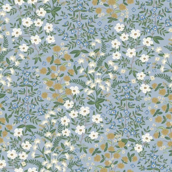 Wildwood Garden Wallpaper- Blue