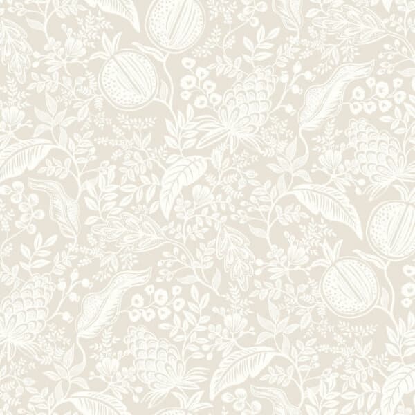 Pomegranate Wallpaper- Beige & White