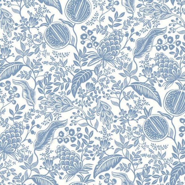 Pomegranate Wallpaper- White & Blue