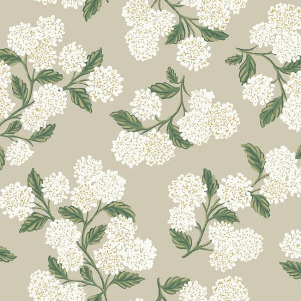 Hydrangea Wallpaper- Linen