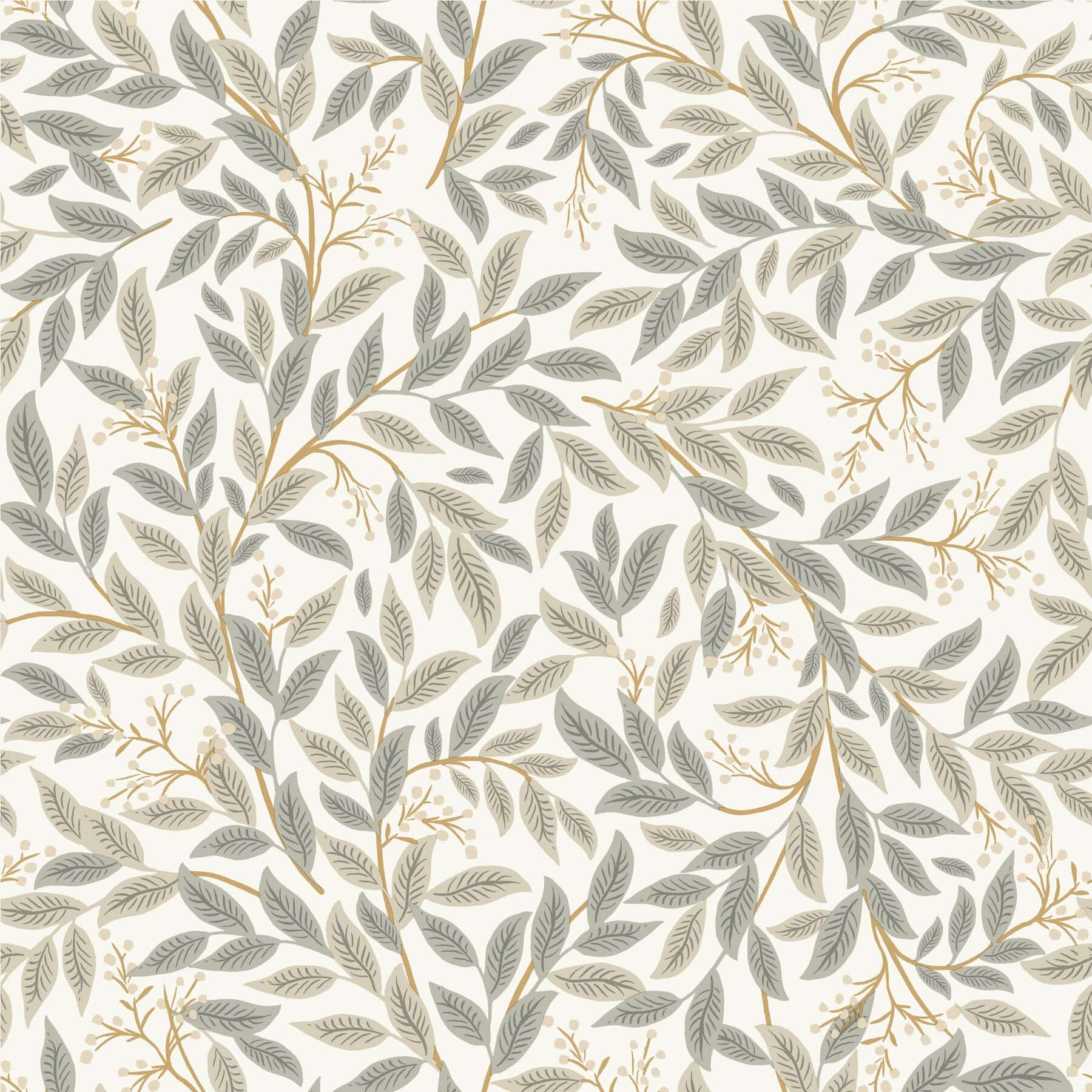 Willowberry Wallpaper- Linen & White