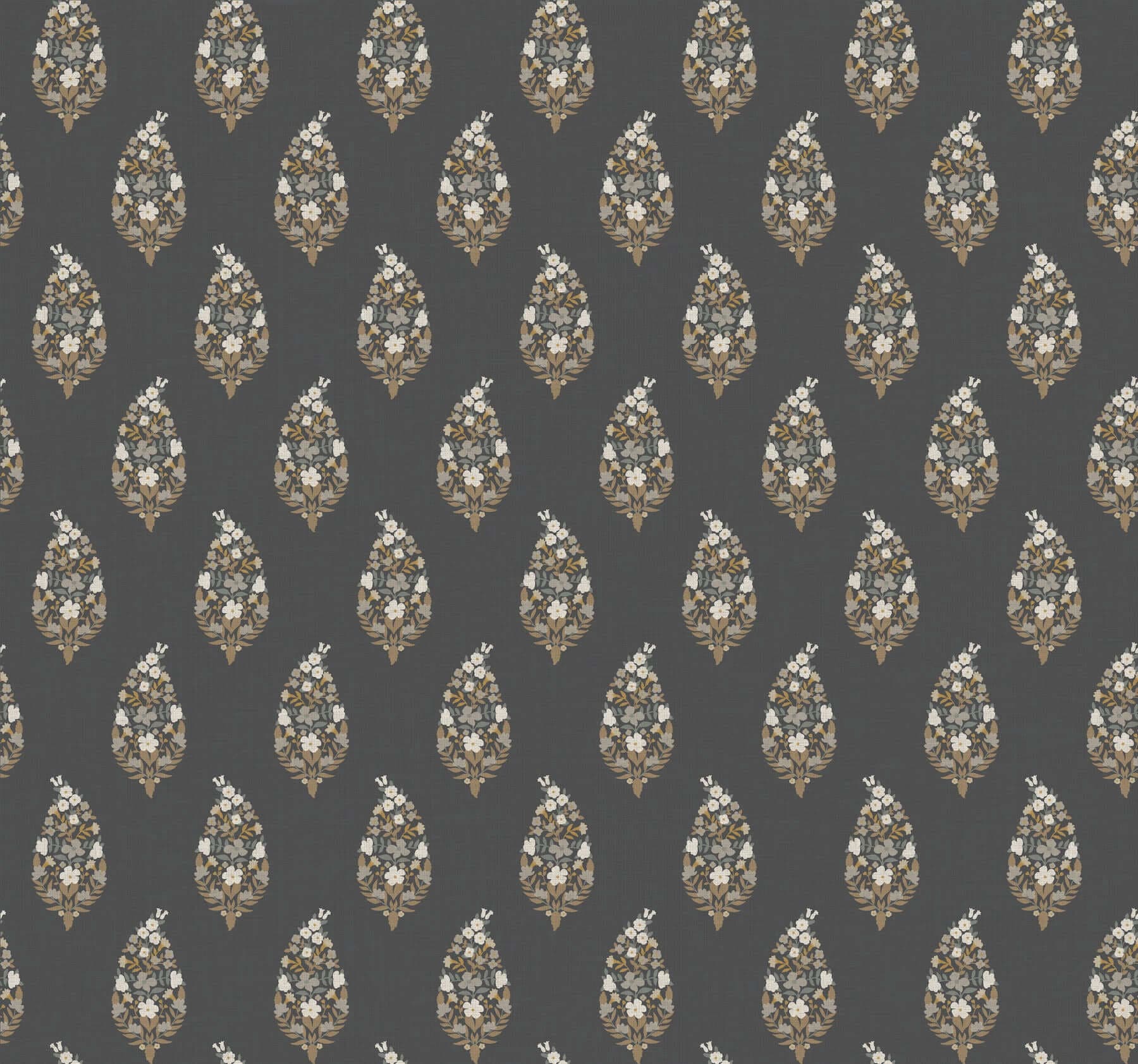 Paisley Wallpaper- Black