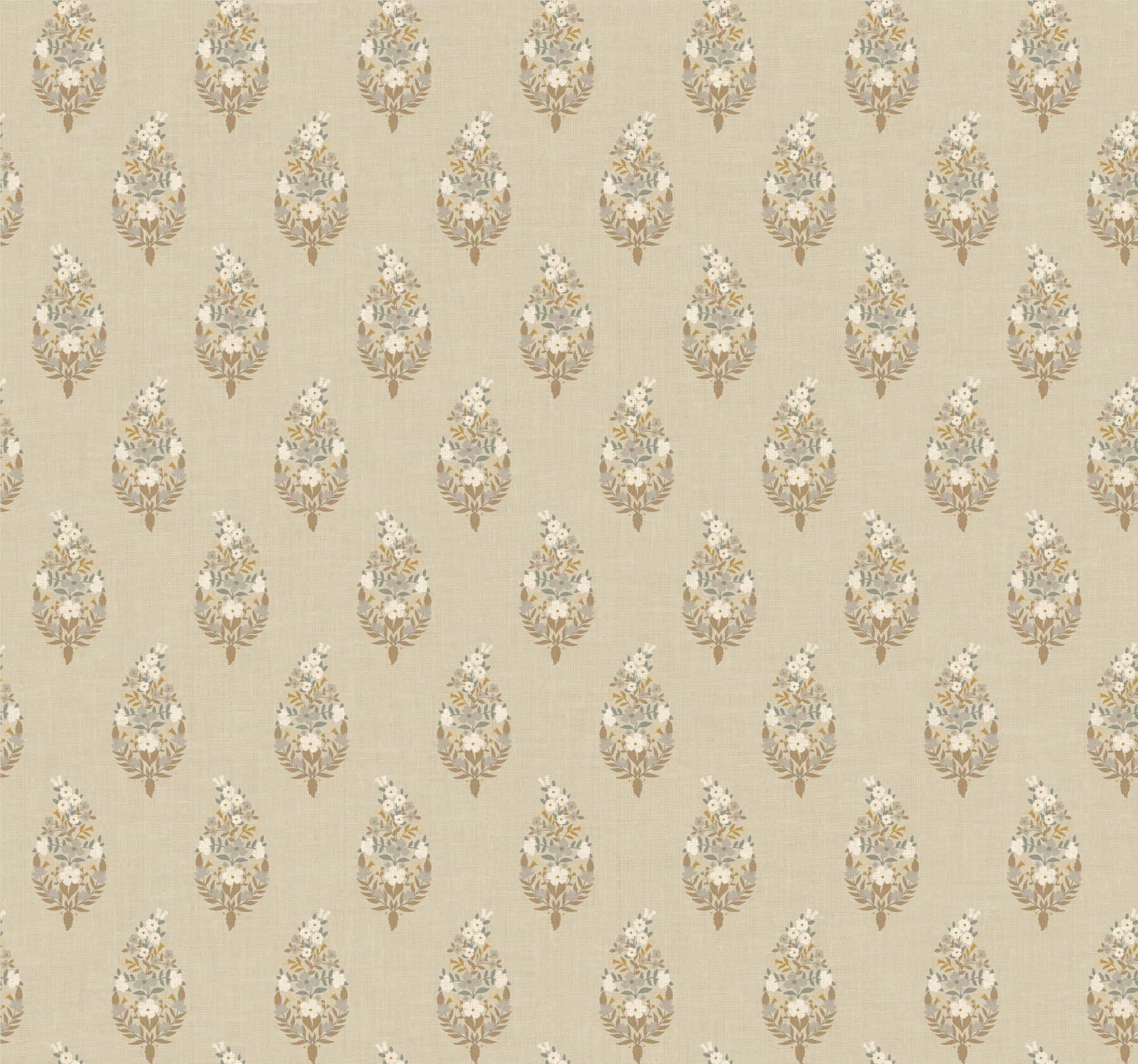 Paisley Wallpaper- Linen