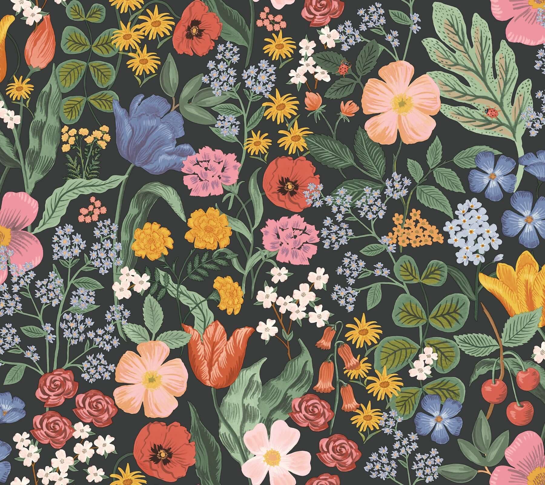 Blossom Wallpaper- Black