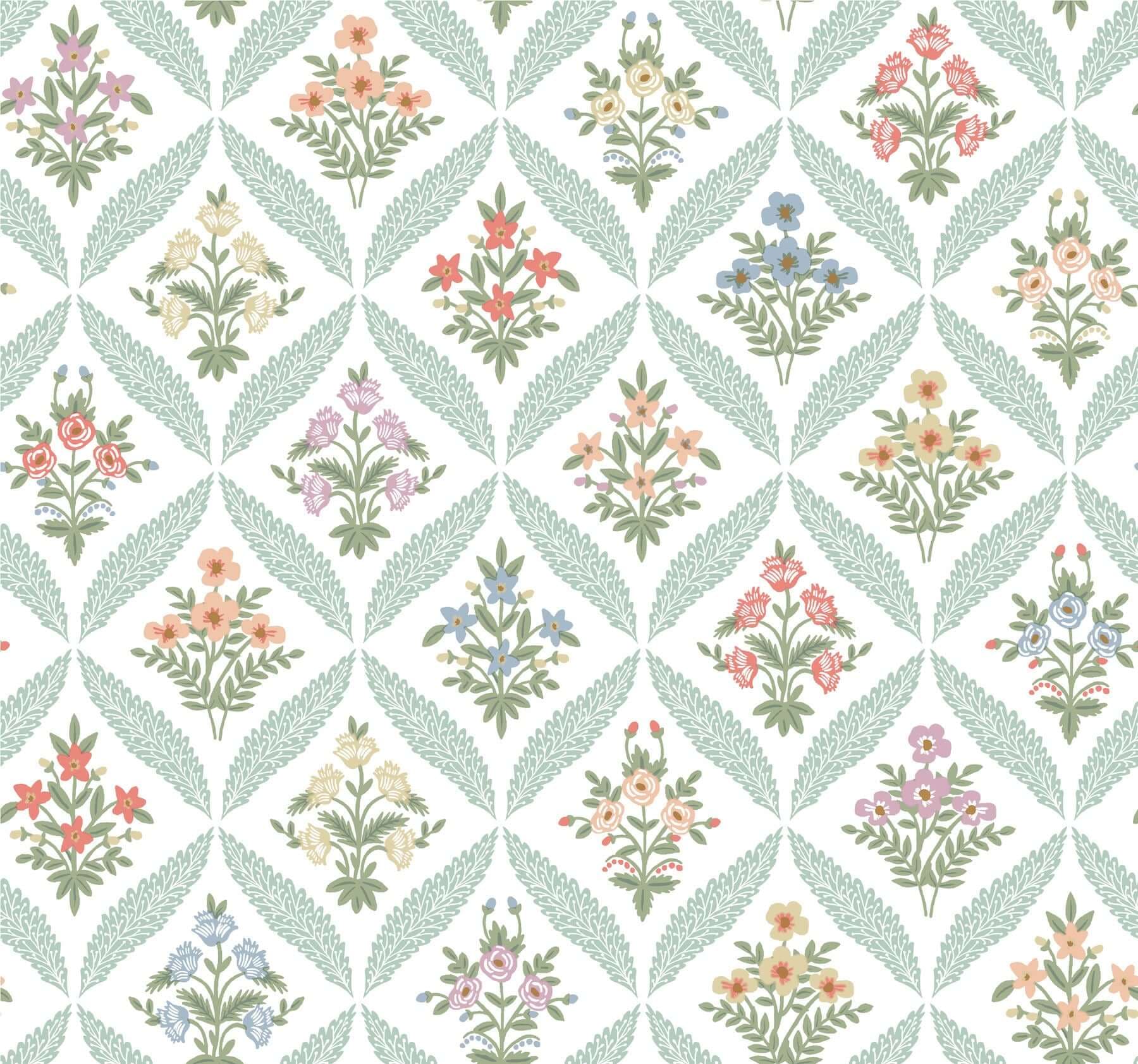 Estee Garden Wallpaper- Pastel Multi