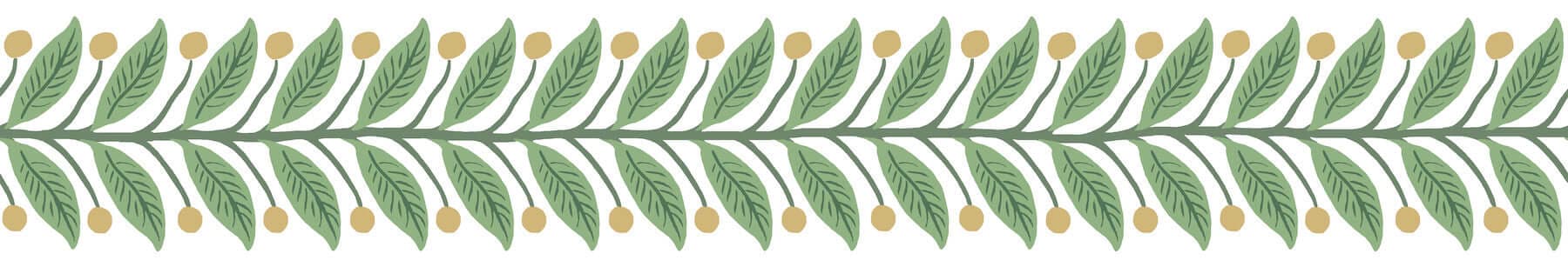 Garden Wallpaper Trim- Green