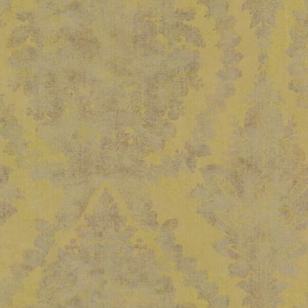 Charleston Damask Wallpaper- Dark Mustard