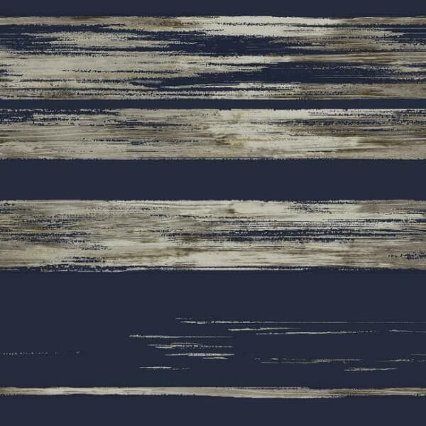 Horizontal Dry Brush Wallpaper- Navy