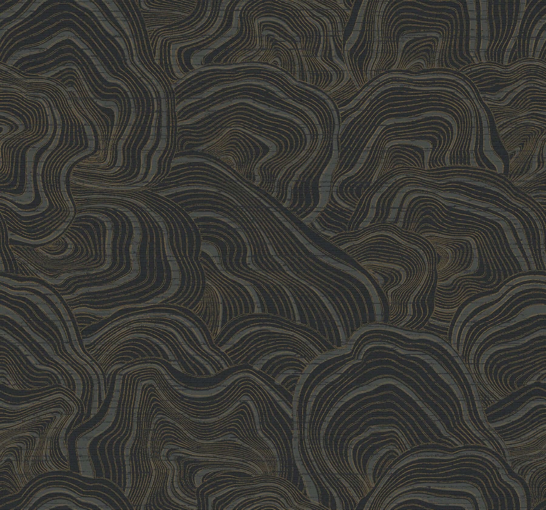 Geodes Wallpaper- Black