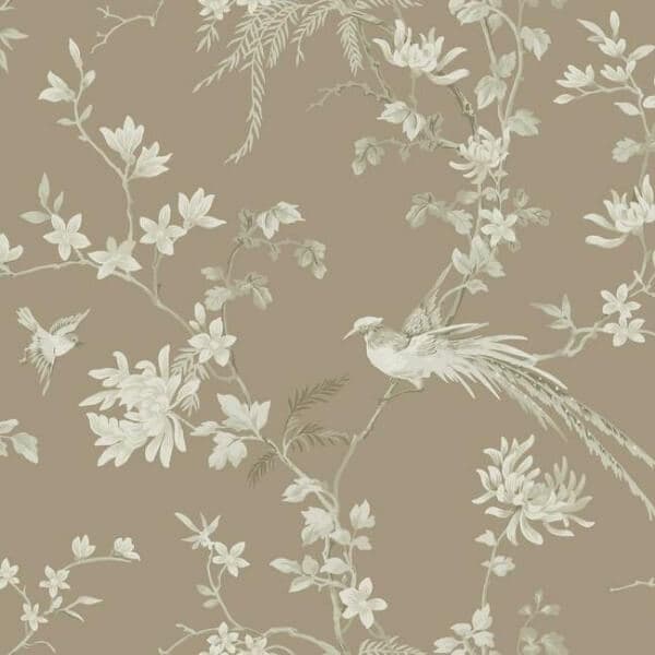Bird And Blossom Chinoserie Wallpaper- Glint