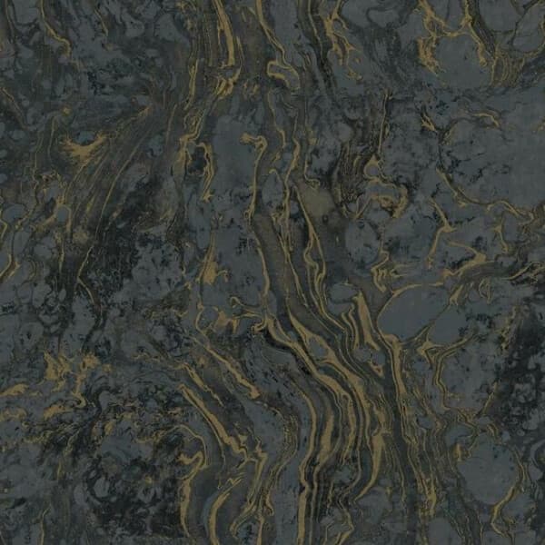 Polished Marble Wallpaper- Black