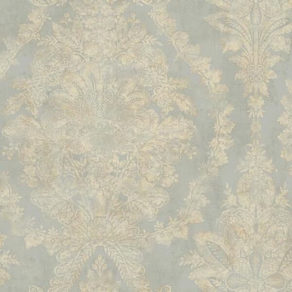 Charleston Damask Wallpaper- Silver