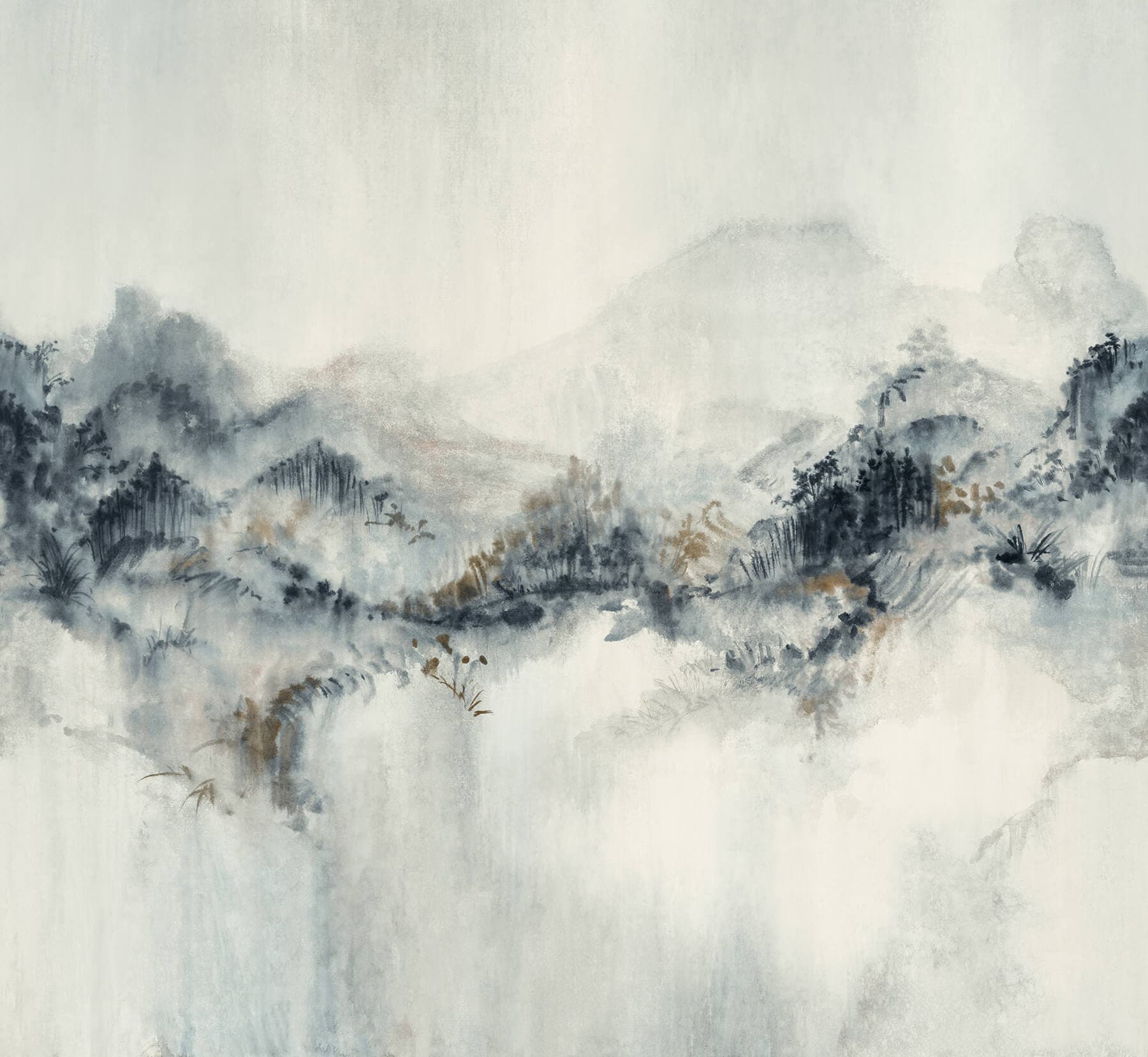 Mystic Overlook Blue Wall Mural