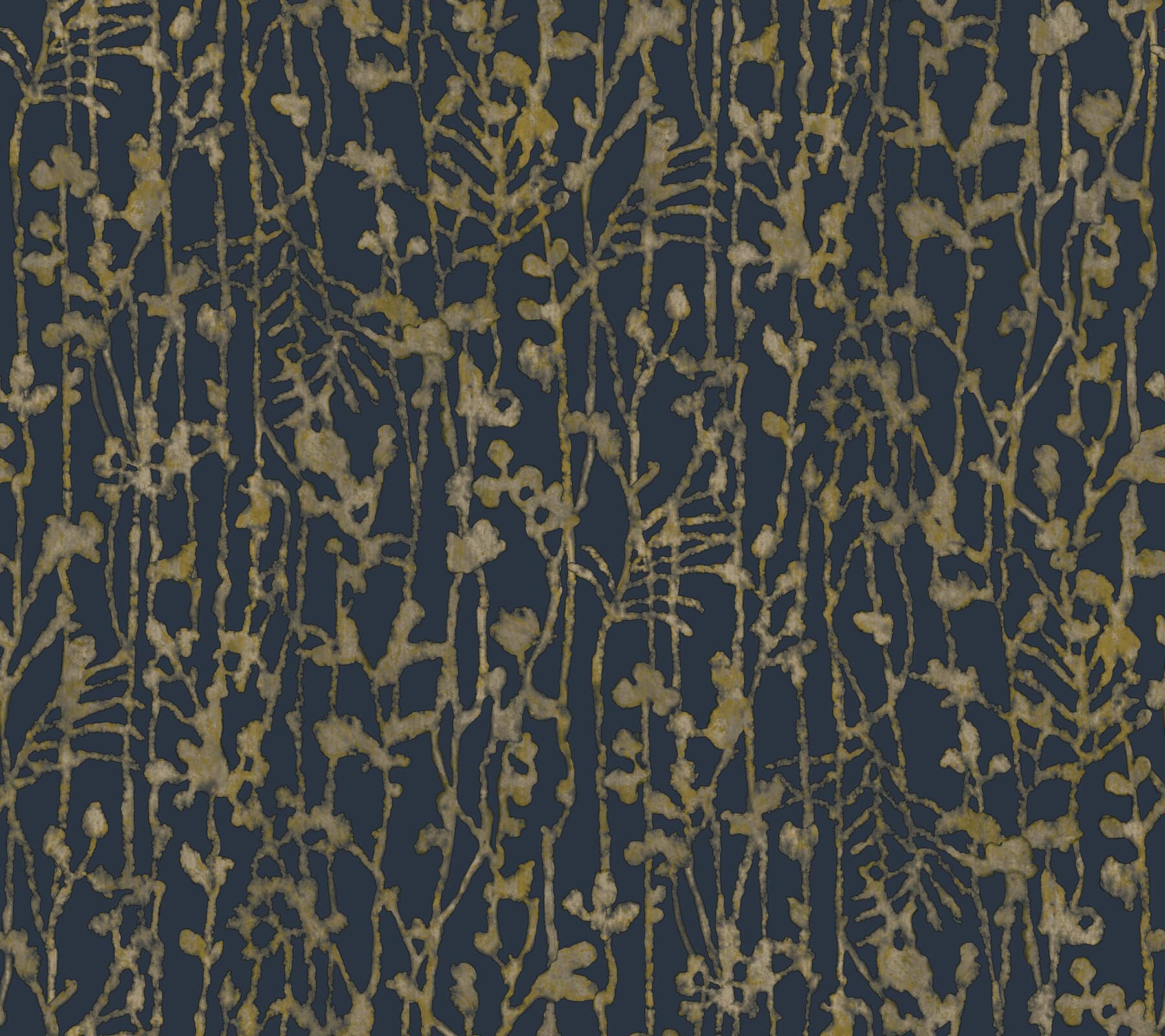 Filigree Navy Abstract Wallpaper