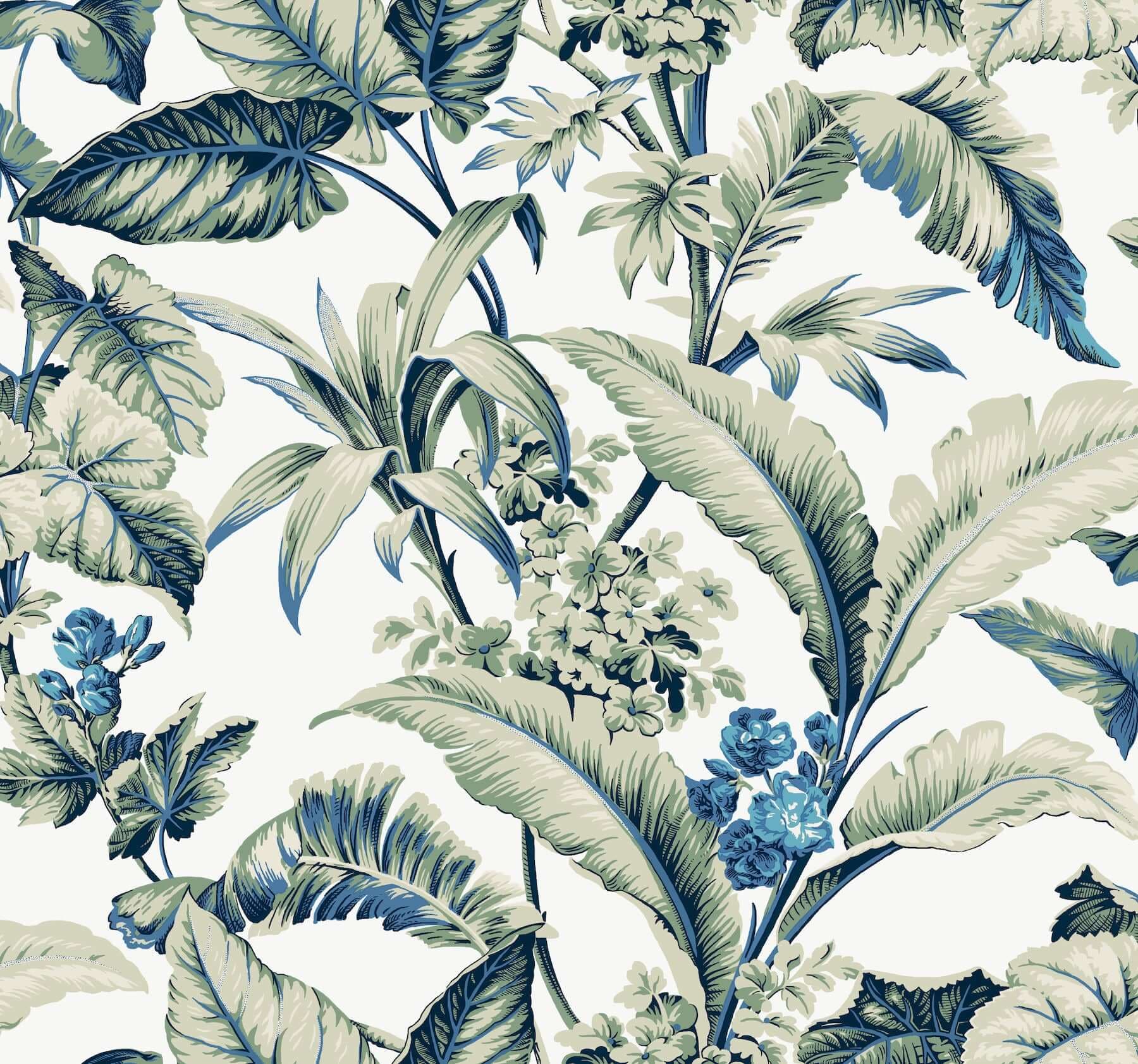 Mystic Isle Wallpaper- White/Multi