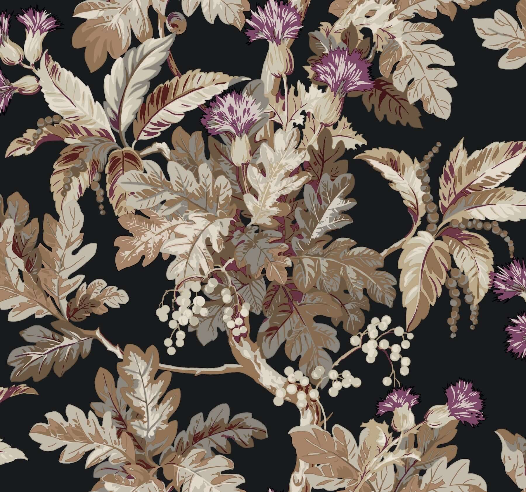 Briarwood Wallpaper- Black