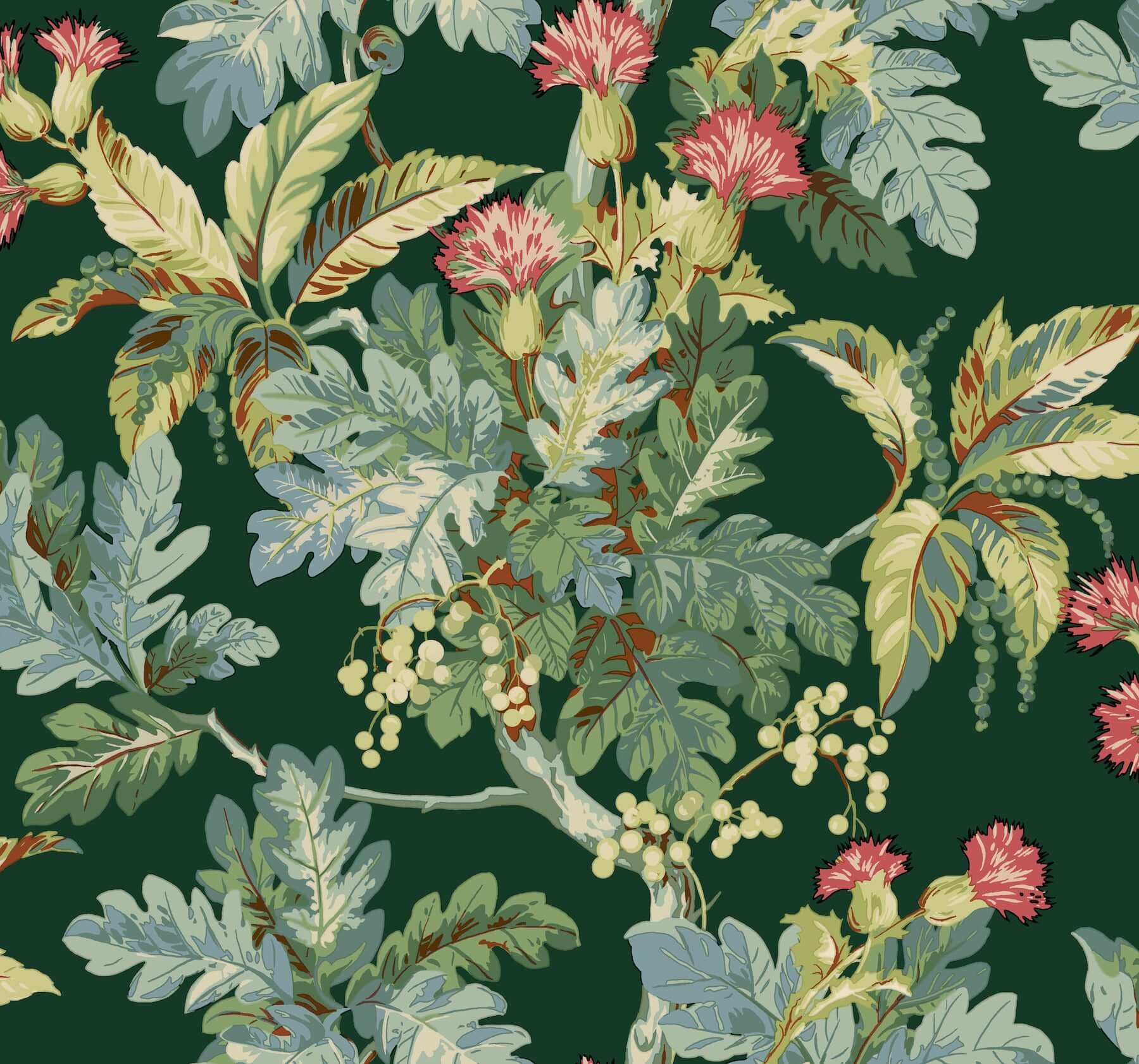Briarwood Wallpaper- Green