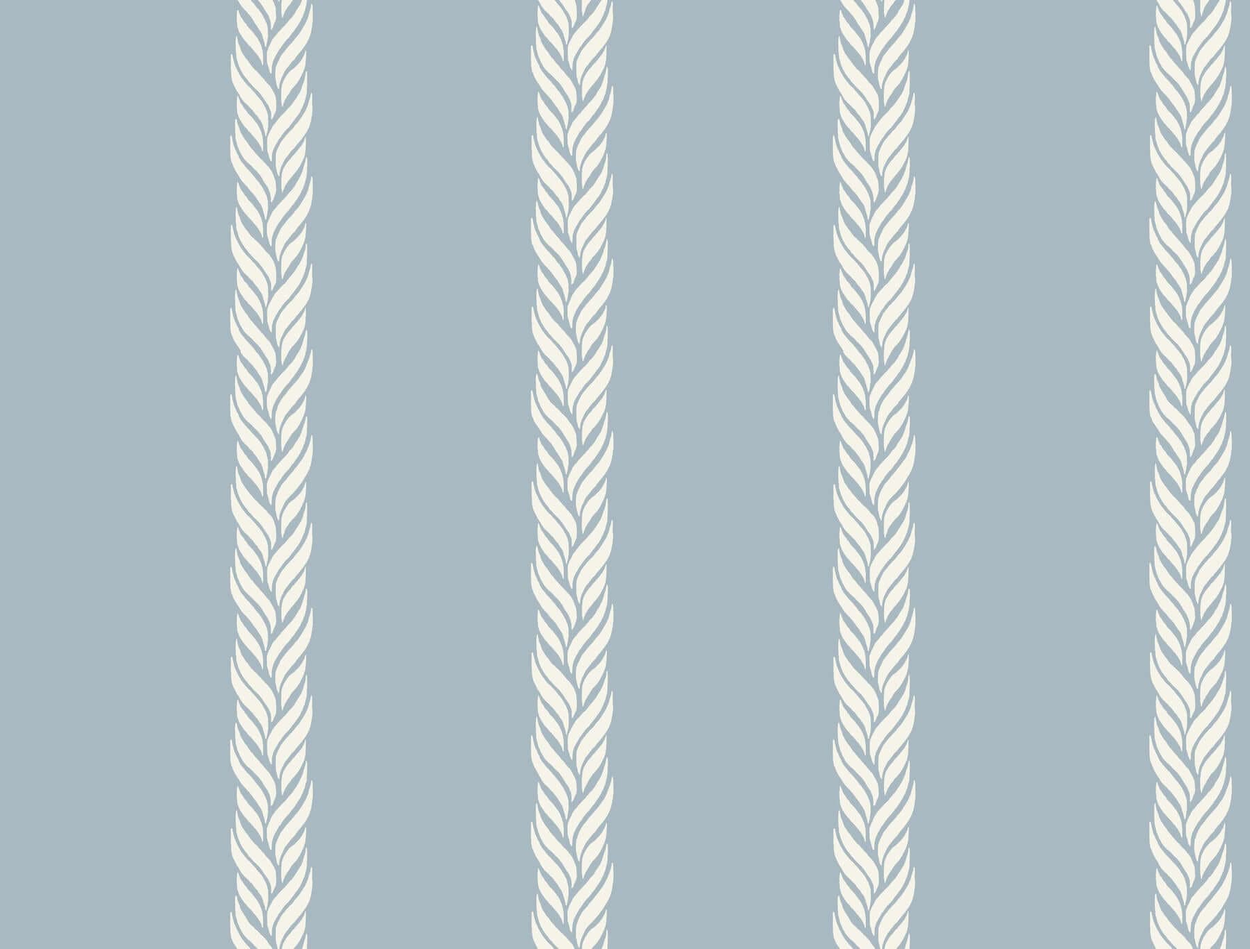 Braided Stripe Wallpaper- Blue