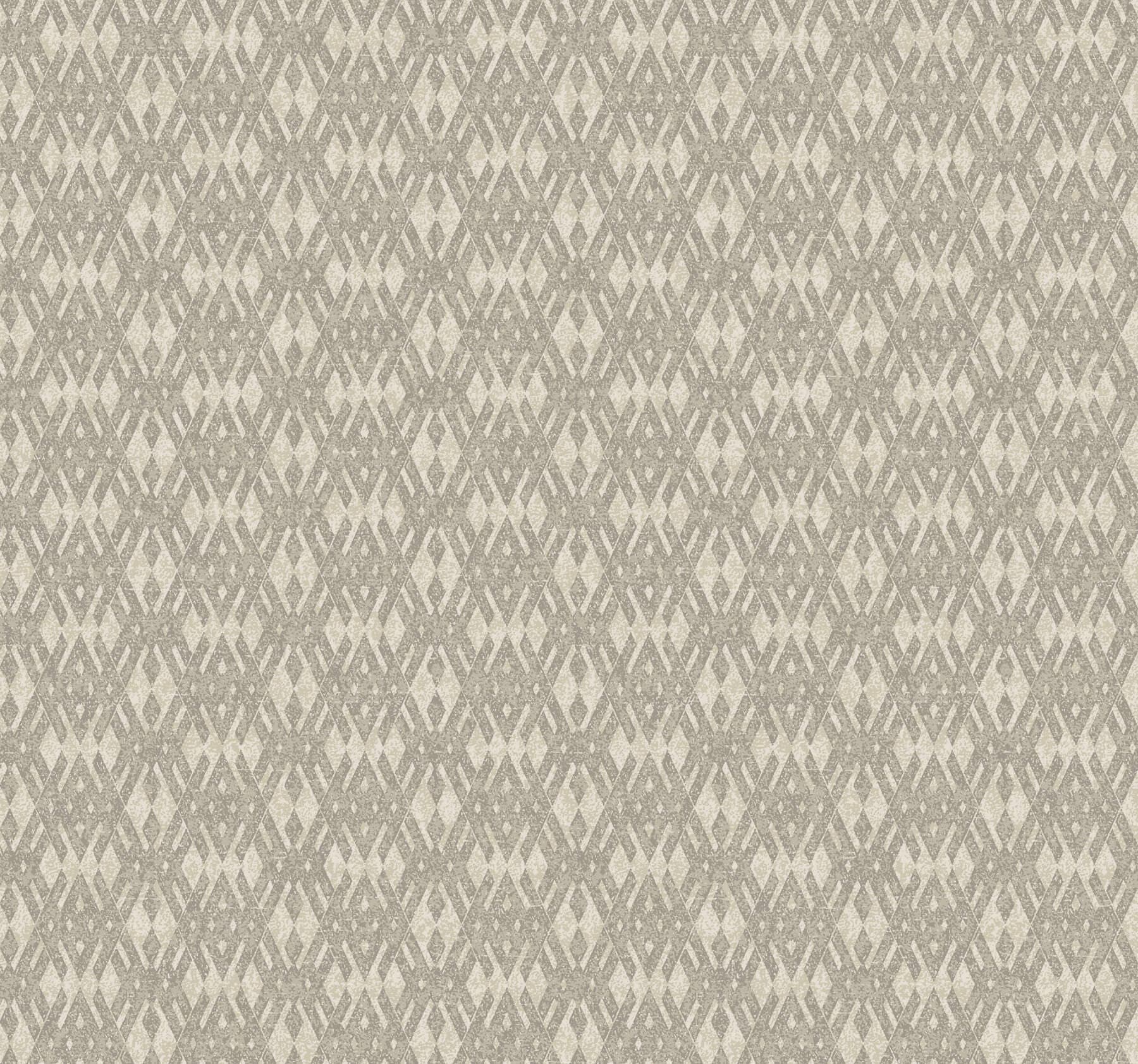 Radcliffe Taupe Diamond Motif Wallpaper