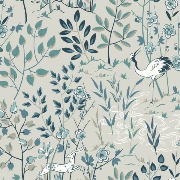 Aspen Wallpaper- Steel Blue