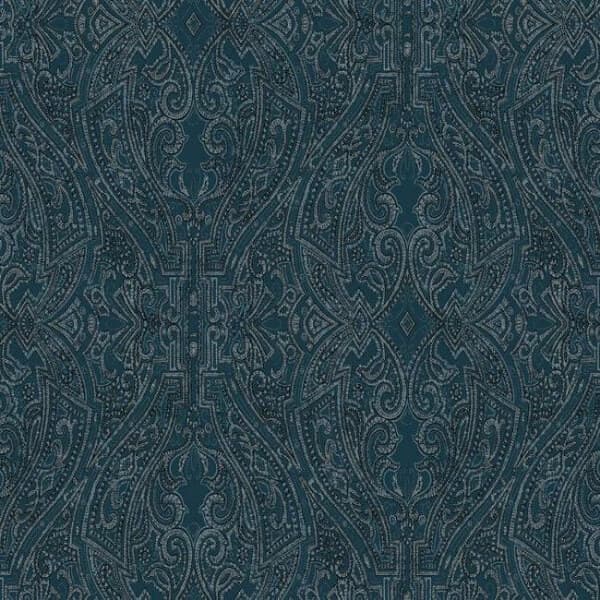 Ascot Damask Wallpaper- Indigo