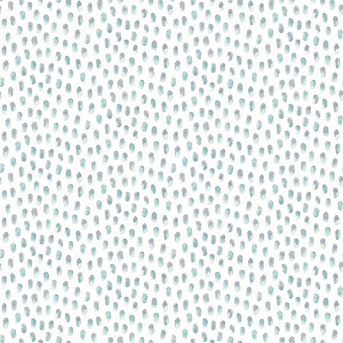 Sand Drips Aqua Painted Dots Wallpaper