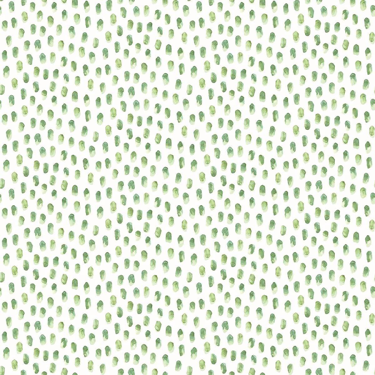 Sand Drips Green Painted Dots Wallpaper