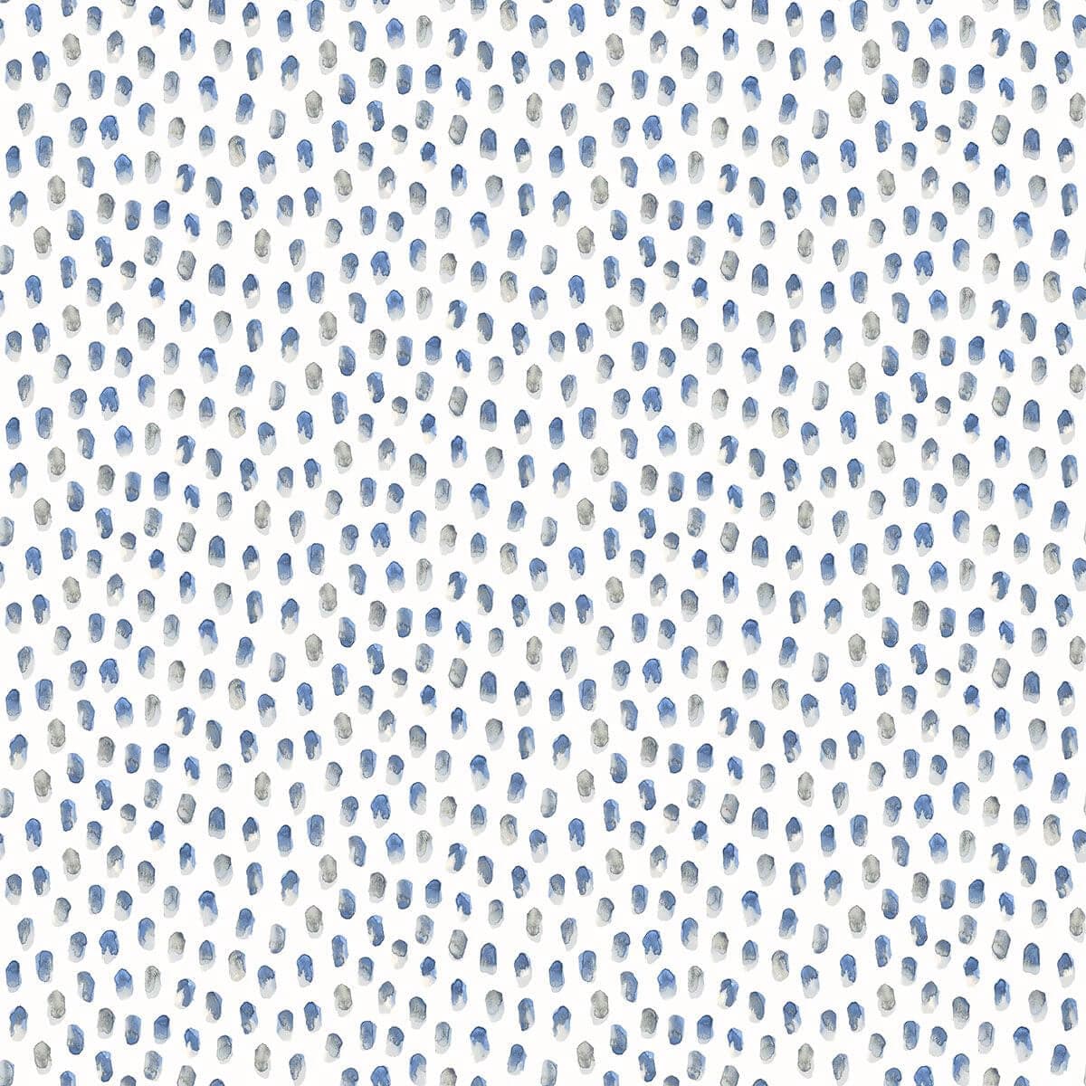 Sand Drips Blue Painted Dots Wallpaper