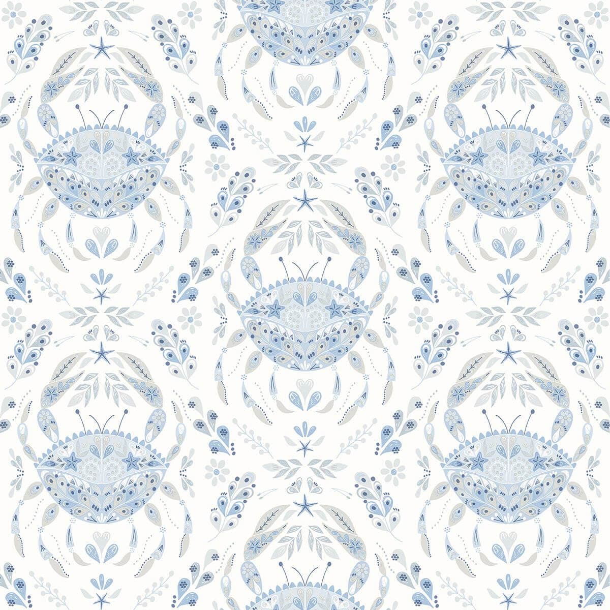 Annapolis Light Blue Crustacean Wallpaper