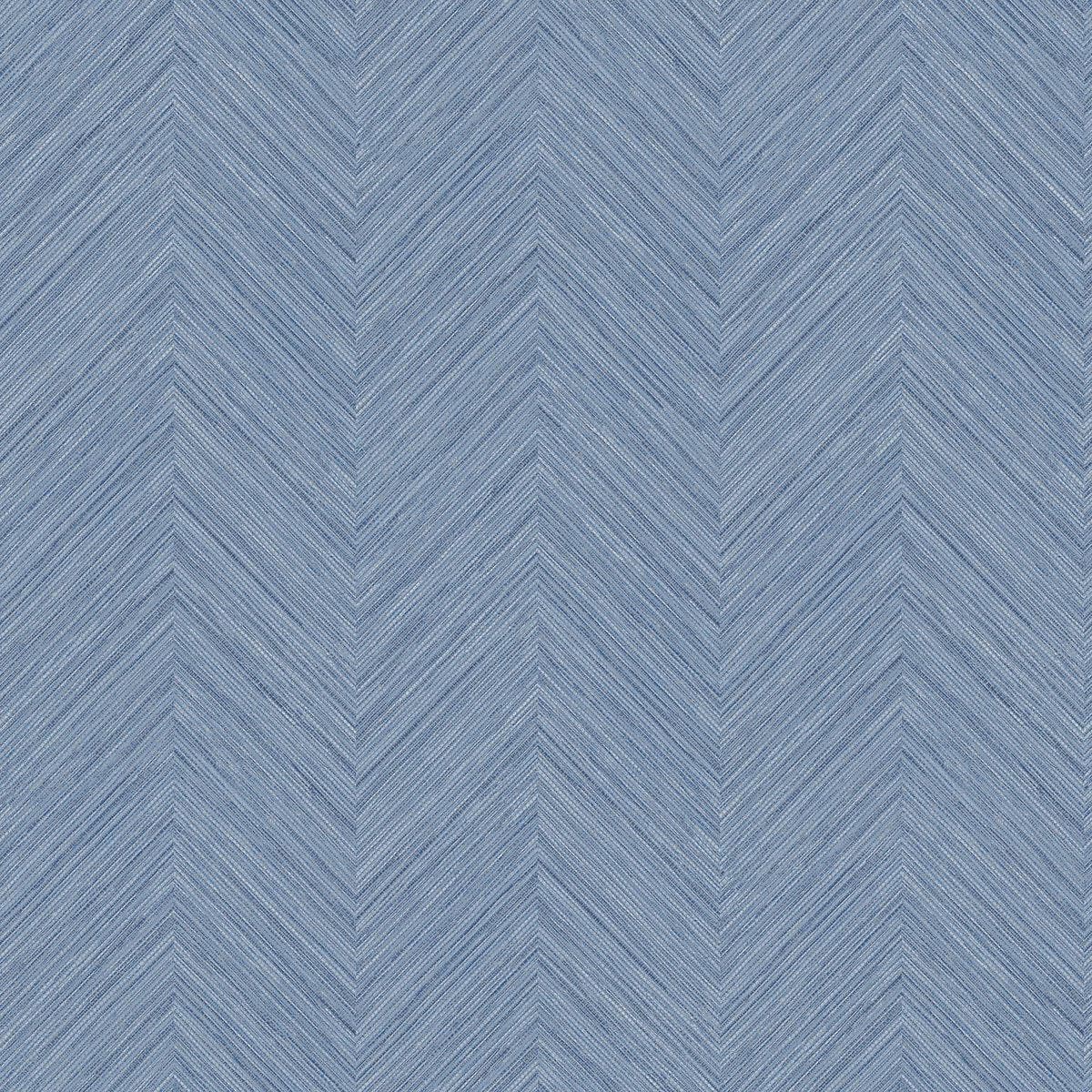 Caladesi Blue Faux Linen Wallpaper