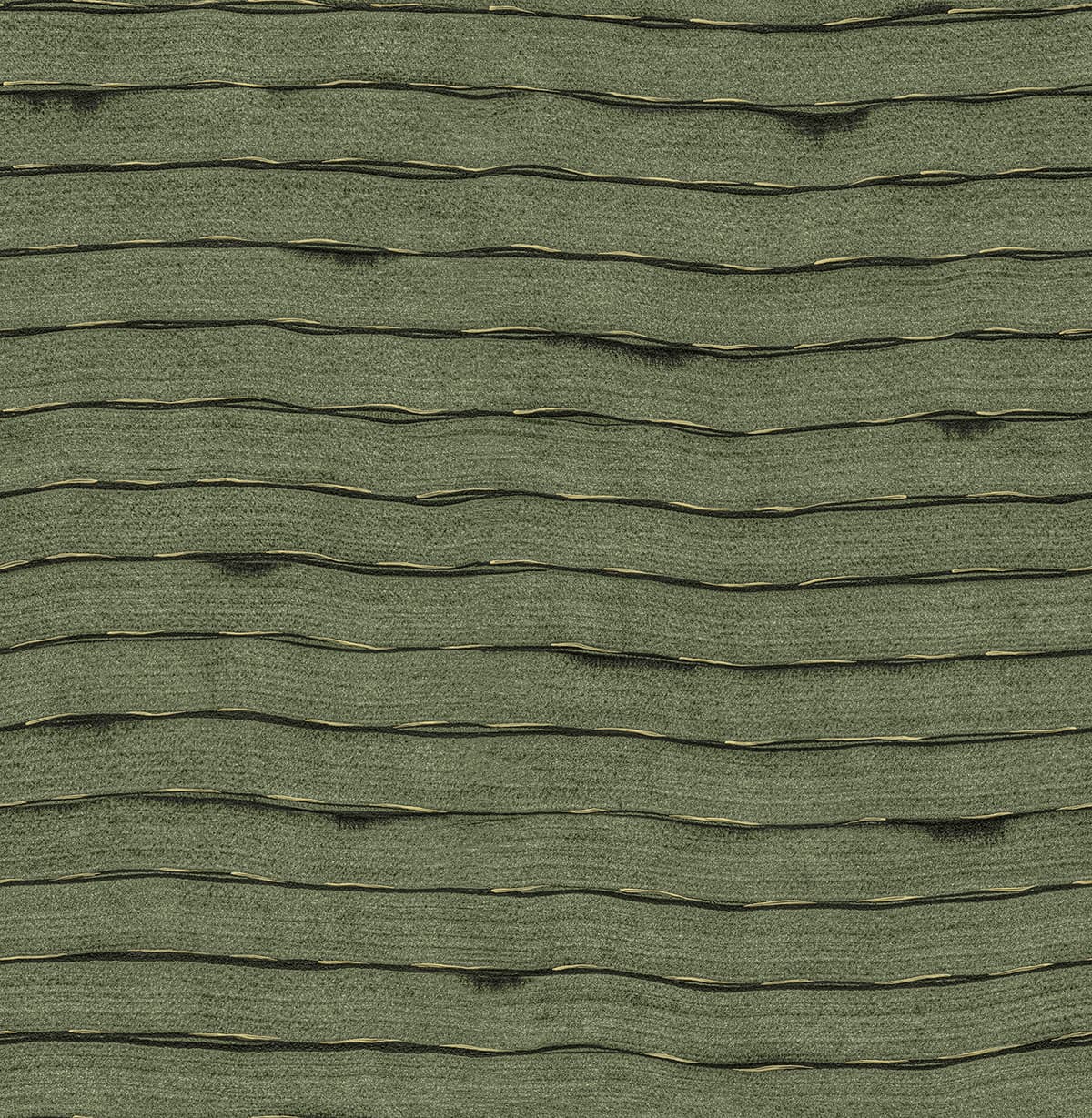Naia Green Horizontal Wavy Lines Wallpaper