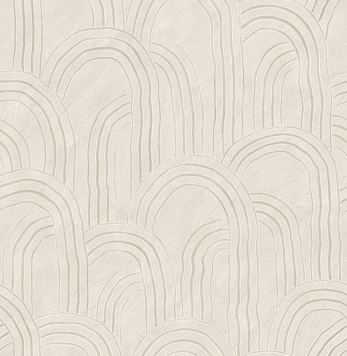 Cabo Cream Rippled Arches Wallpaper