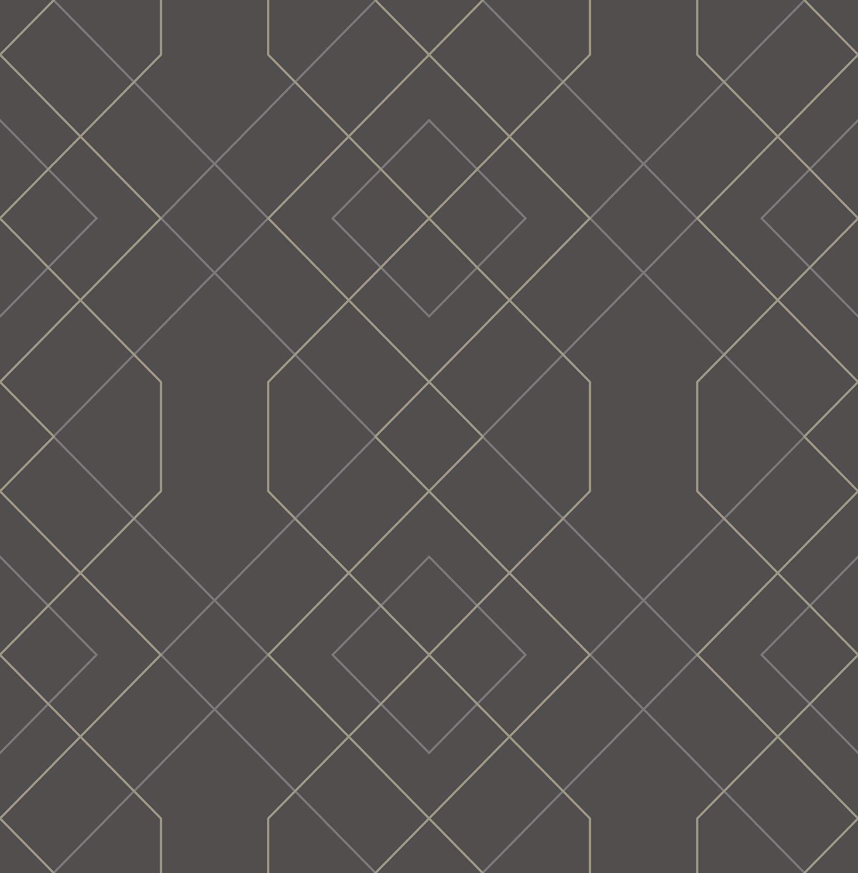 Ballard Grey Geometric Wallpaper- Scott Living