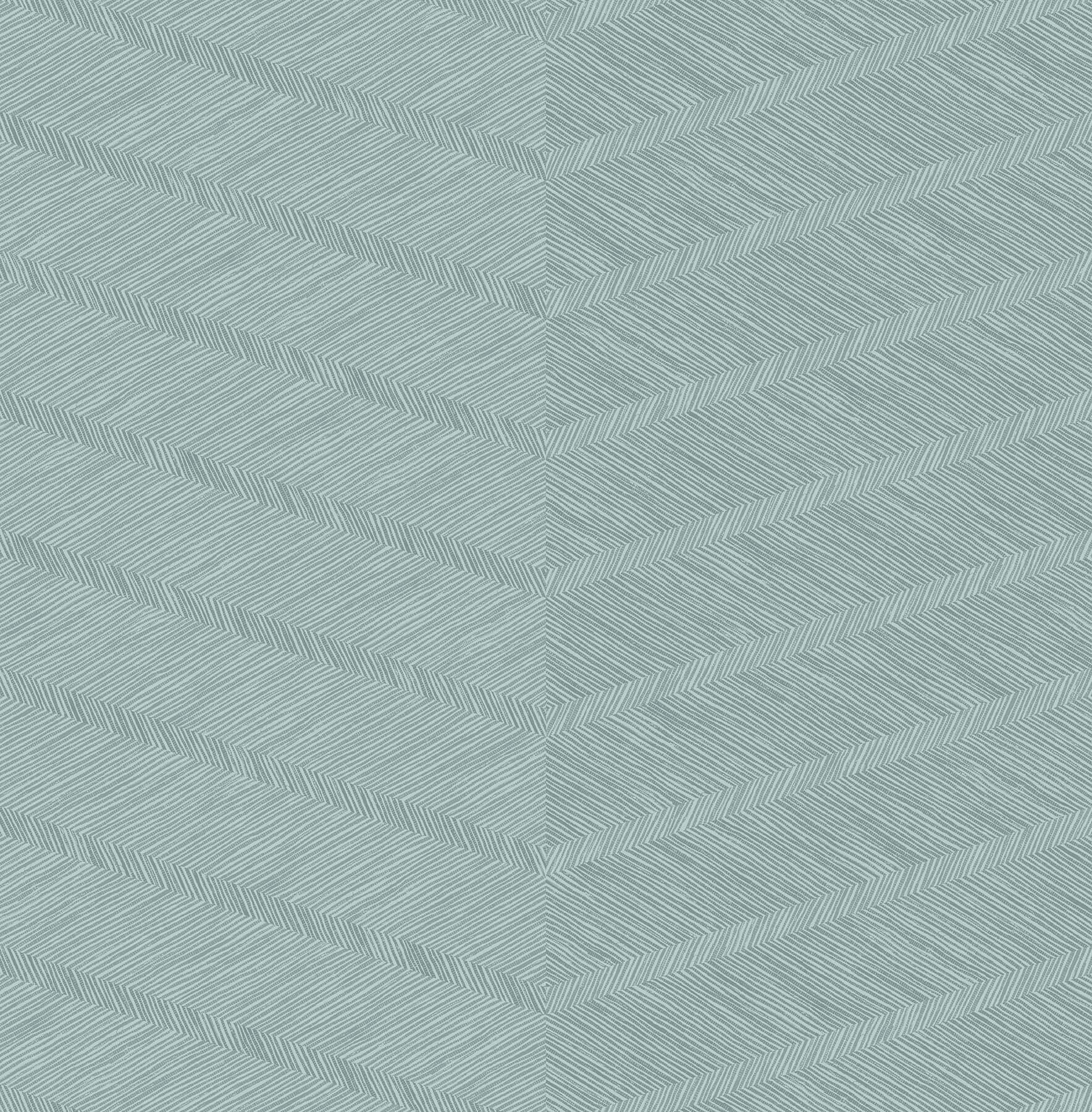 Aspen Aqua Chevron Wallpaper- Scott Living