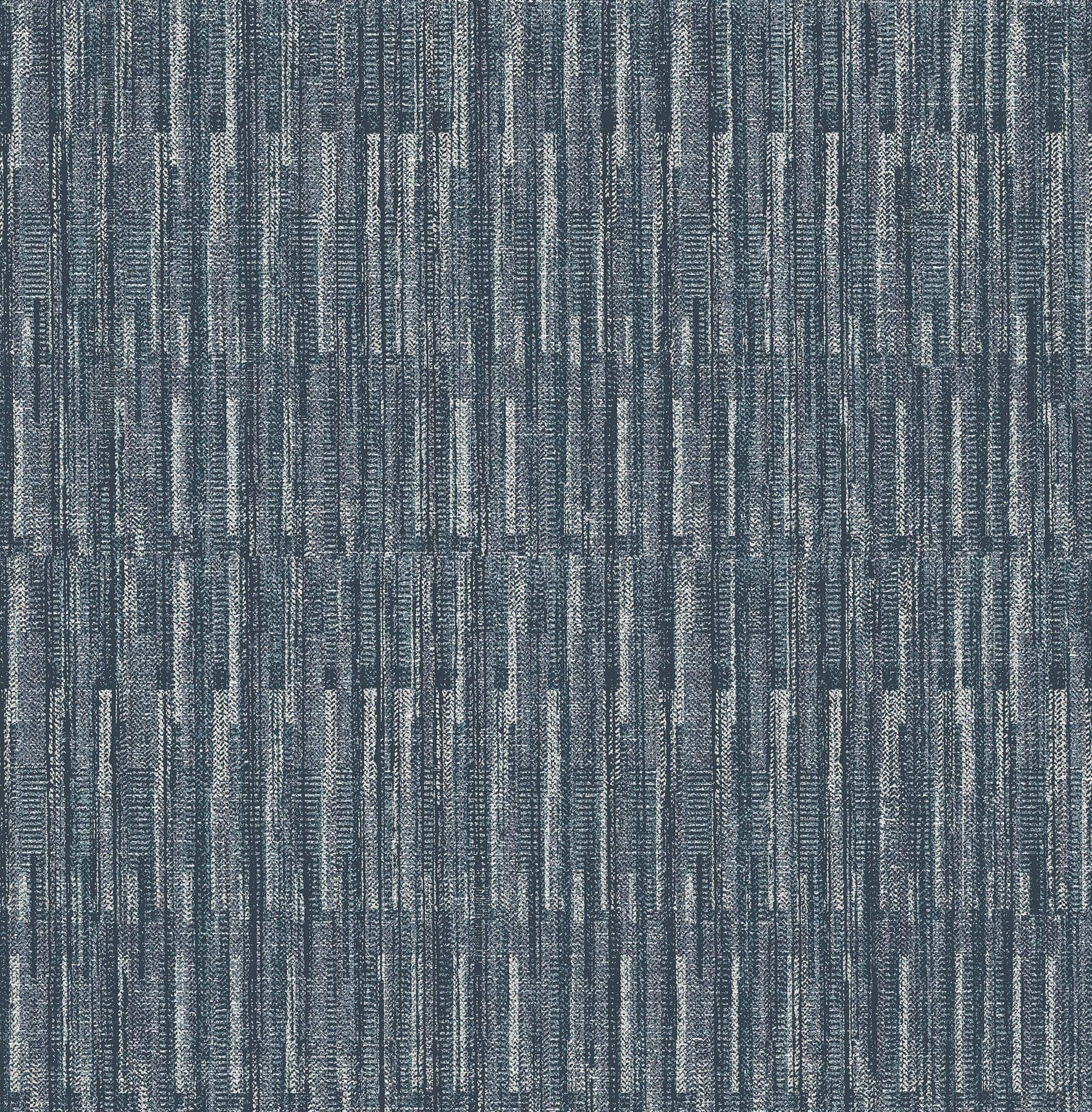 Brixton Indigo Texture Wallpaper- Scott Living