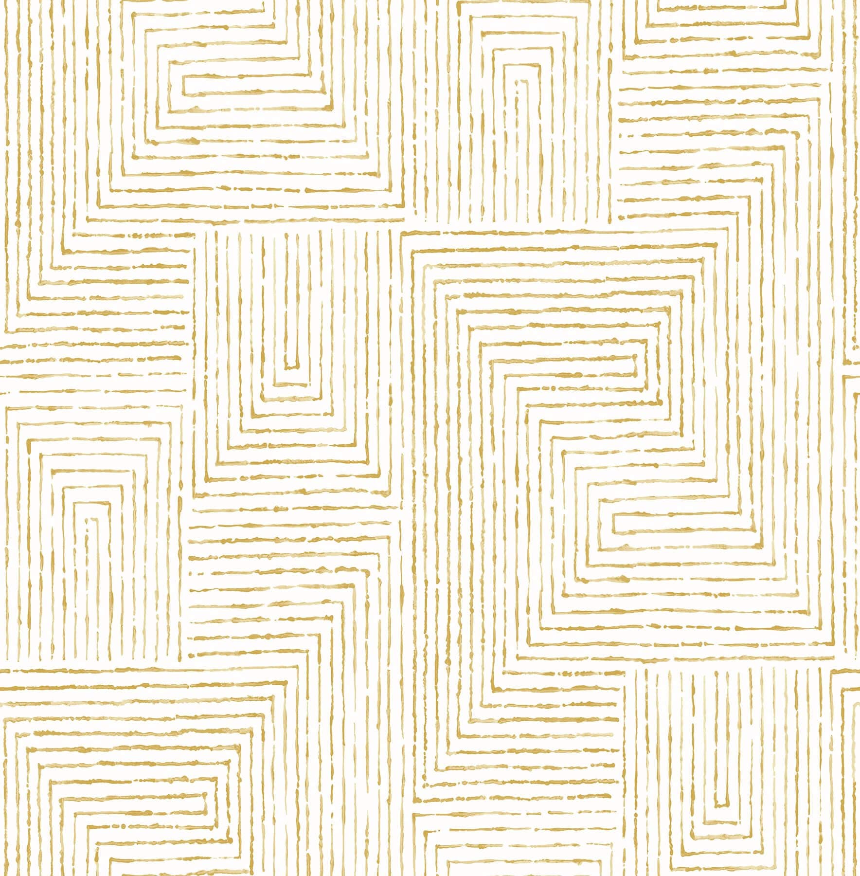 Merritt Honey Geometric Wallpaper- Scott Living