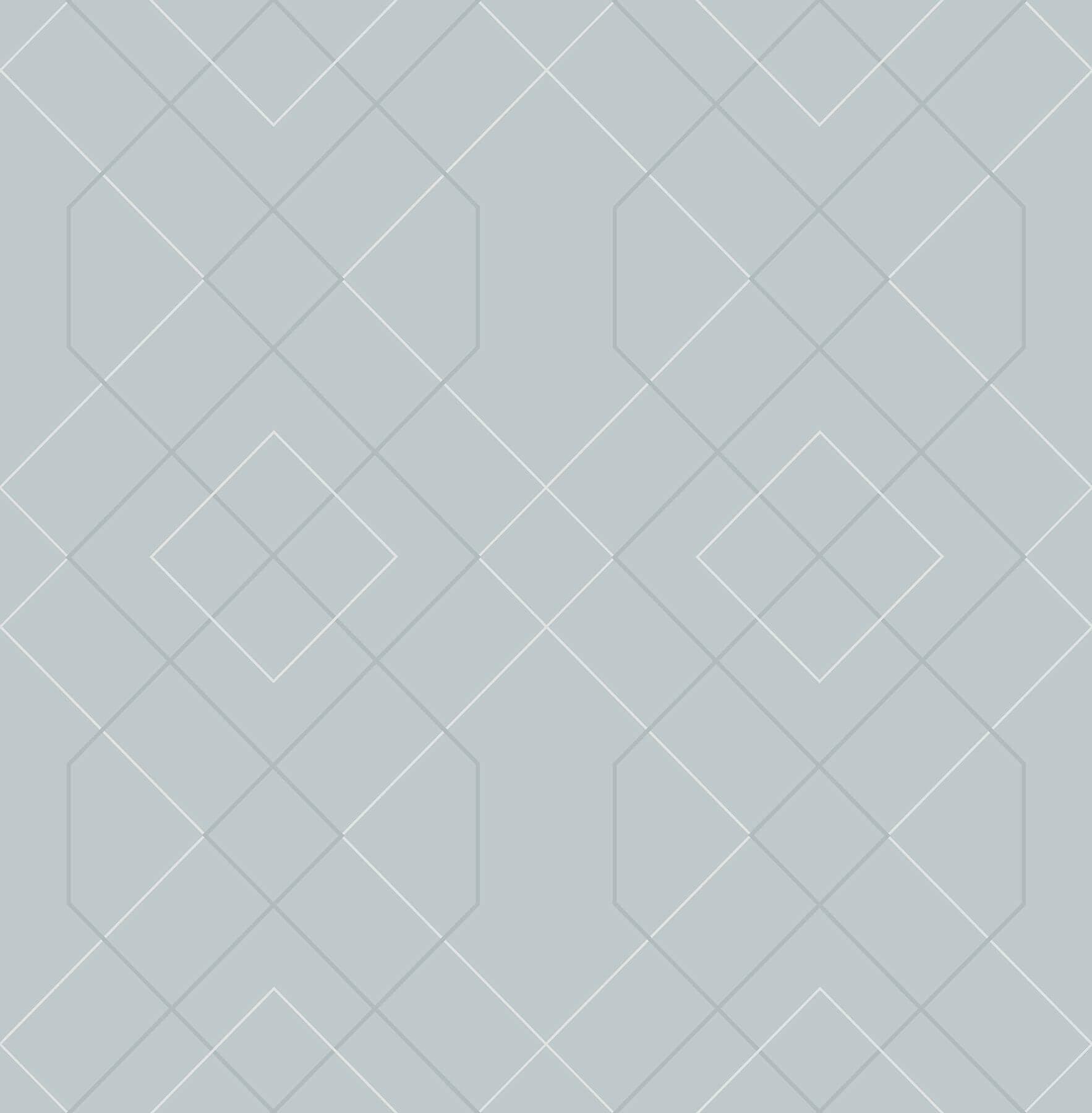 Ballard Light Blue Geometric Wallpaper- Scott Living