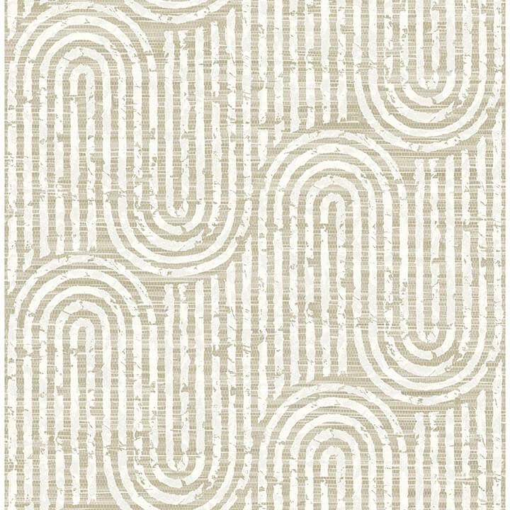 Trippet Light Brown Zen Waves Wallpaper by Scott Living