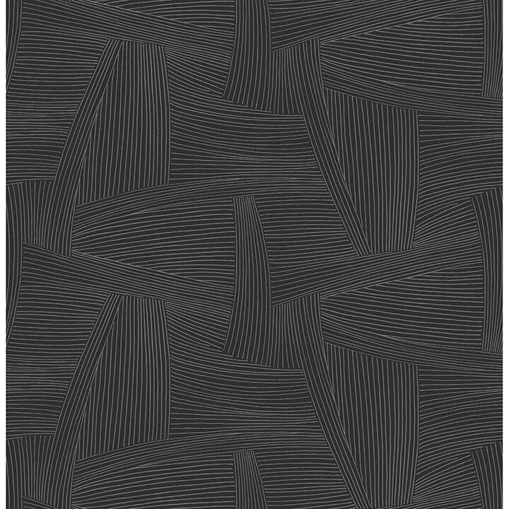 Reid Black Woven Geometric Wallpaper