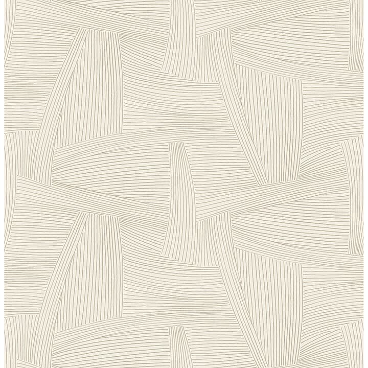 Reid Light Brown Woven Geometric Wallpaper