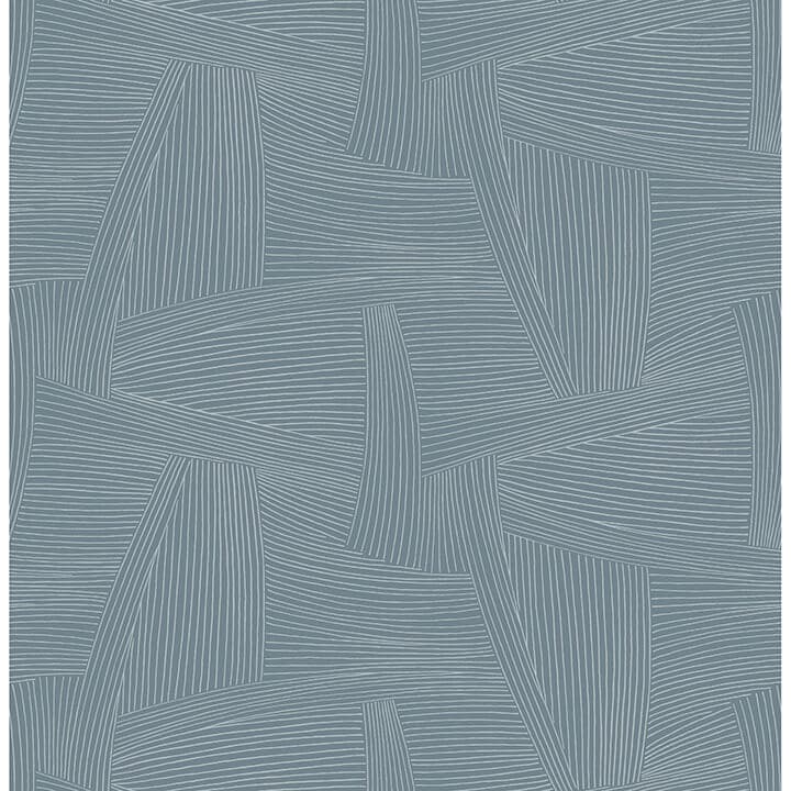 Reid Sky Blue Woven Geometric Wallpaper