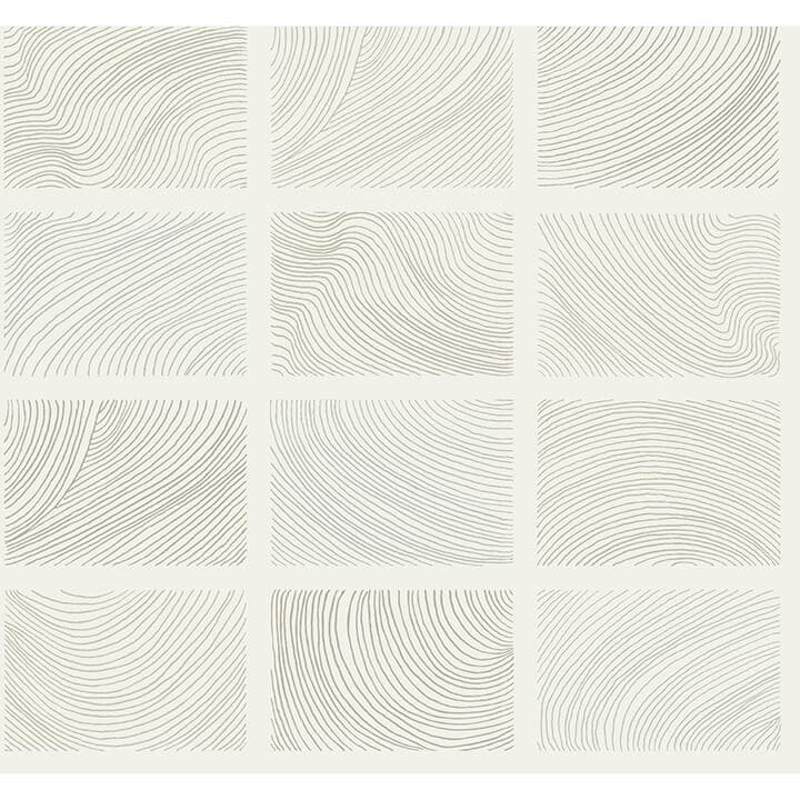 Bronson Ivory Topography Wallpaper
