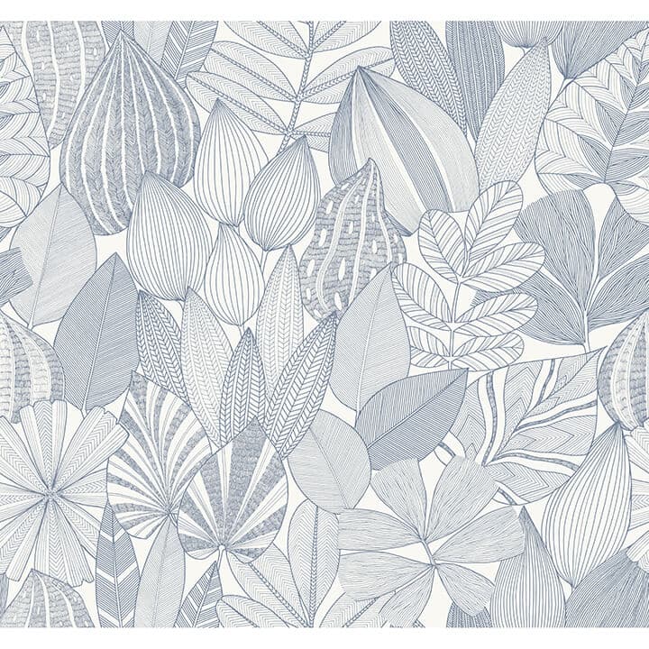 Mathias Blue Botanical Wallpaper