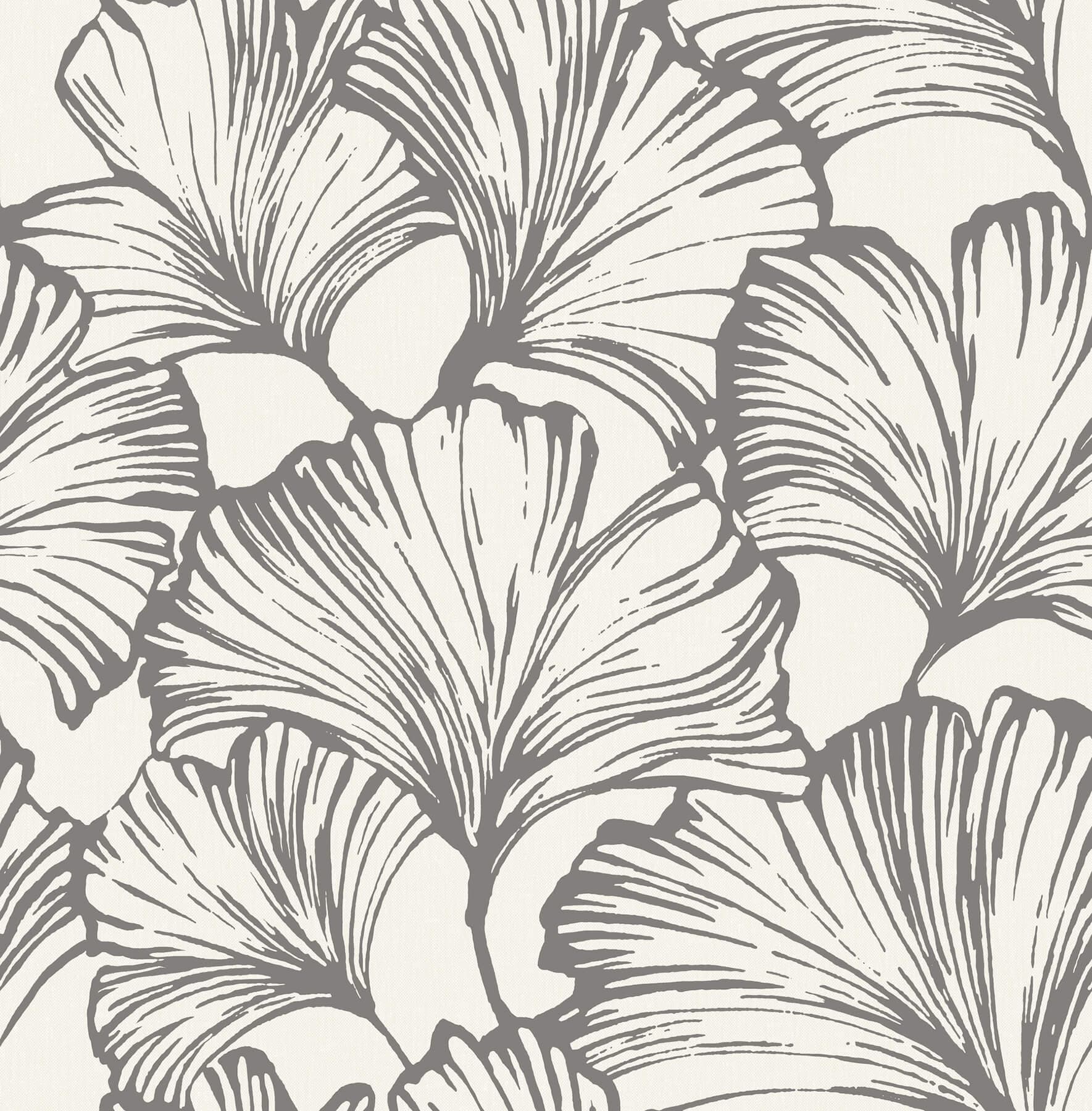 Kyoto Charcoal Ginkgo Leaf Wallpaper